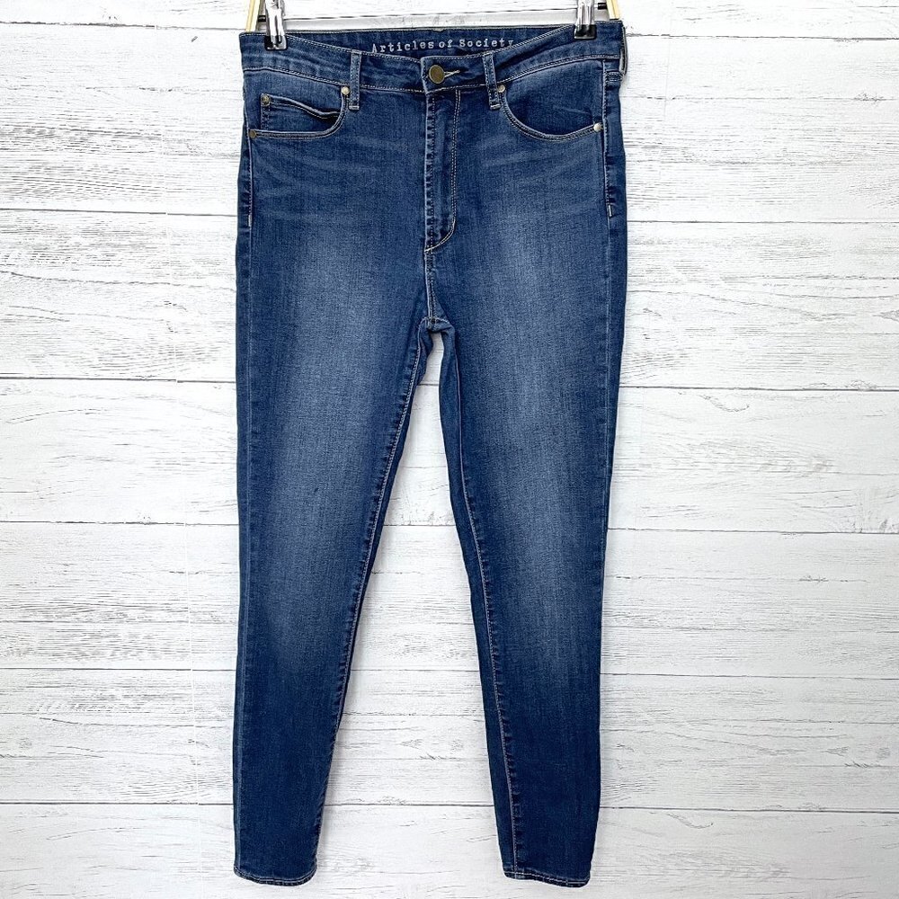 Articles of Society Women's Skinny Jeans Medium Wash Straight Leg size 28